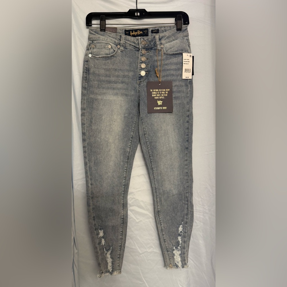 NWT Indigo Rein Curvy Mid Rise Jeans